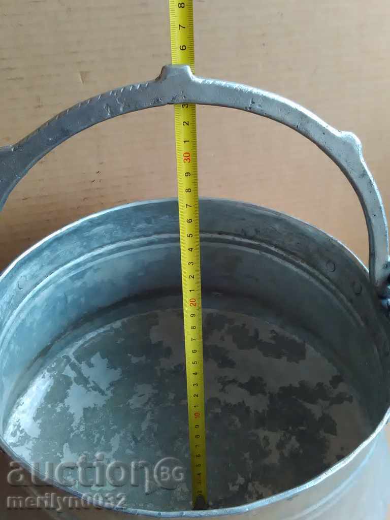 Tinned cauldron, copper copper pot, donation inscription 1931 - 5 Tinned cauldron, copper copper pot, donation inscription 1931 - 5