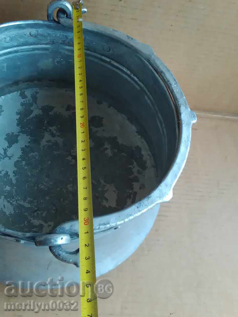 Tinned cauldron, copper copper pot, donation inscription 1931 - 6 Tinned cauldron, copper copper pot, donation inscription 1931 - 6