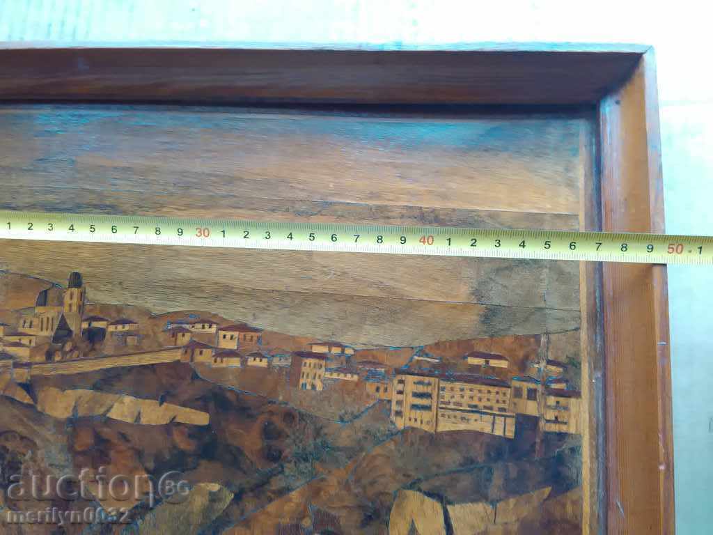 Delivery of Picture in a wooden frame Tarnovo INTARZY landscape Delivery of Picture in a wooden frame Tarnovo INTARZY landscape