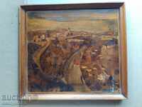 Picture in a wooden frame Tarnovo INTARZY landscape