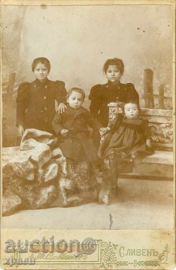FOTOGRAFIE VECHE - CARTON - FOTO MARKOV - SLIVEN - 0434a