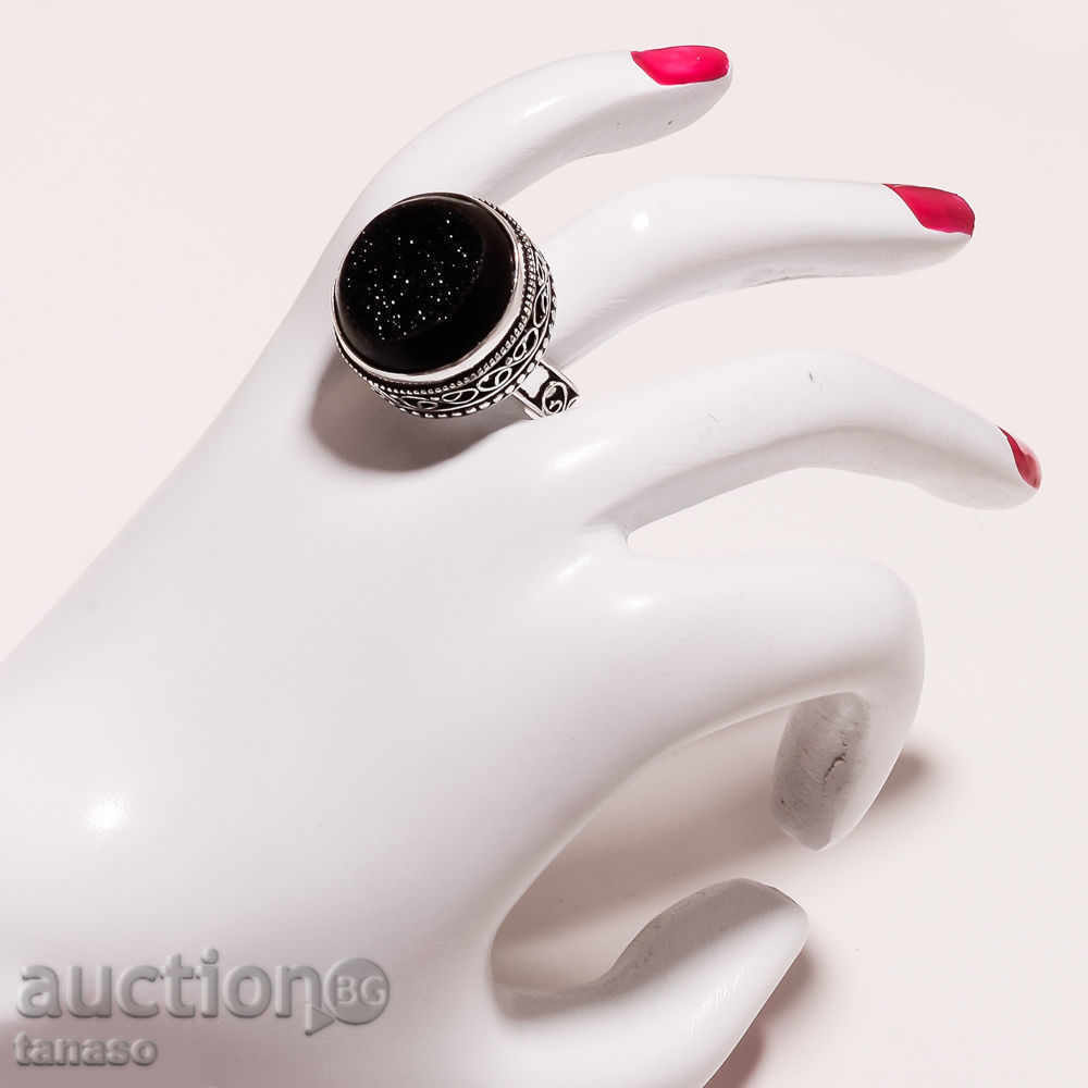 Ring with natural black garnet with price 25.00 BGN | € 12.78 Ring with natural black garnet with price 25.00 BGN | € 12.78