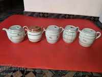 Collection Bulgarian Old Retro Porcelain 'Pitcher Barrel' - 5 pcs.