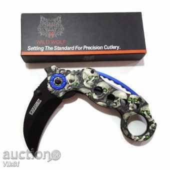 Knife caribbean (claw) Wild Wolf - Skulls 75x190 with price 13.50 BGN | € 6.90 Knife caribbean (claw) Wild Wolf - Skulls 75x190 with price 13.50 BGN | € 6.90