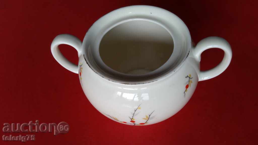 Qualified German Old Porcelain Court with two handles with price 8.00 BGN | € 4.09 Qualified German Old Porcelain Court with two handles with price 8.00 BGN | € 4.09