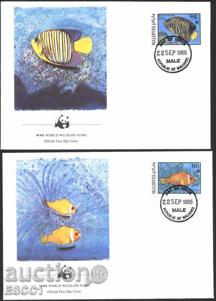Auction Encyclopedic Envelopes (FDC) WWF Fauna Pisces 1986 from Maldives Auction Encyclopedic Envelopes (FDC) WWF Fauna Pisces 1986 from Maldives