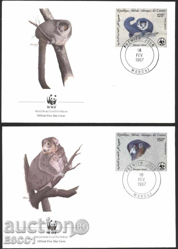 Auction Encyclopedic Envelopes (FDC) WWF Monkeys 1987 Comoros Islands Auction Encyclopedic Envelopes (FDC) WWF Monkeys 1987 Comoros Islands