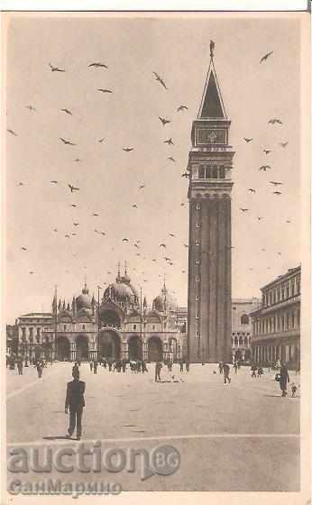 Картичка  Италия  Венеция Площад Сан Марко*