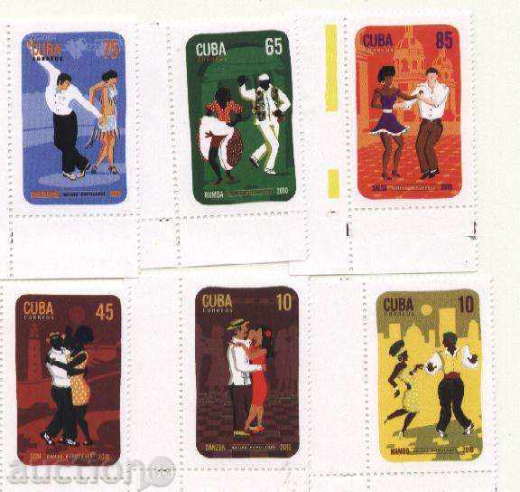 Чисти марки Танци   2010 от Куба