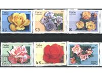 Чисти  марки Флора Цветя Рози  2007 от Куба