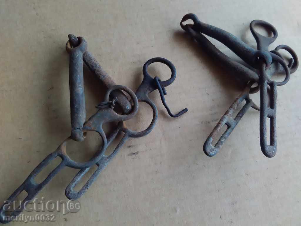 Old forged reins, a bent iron brace, a harness - 5