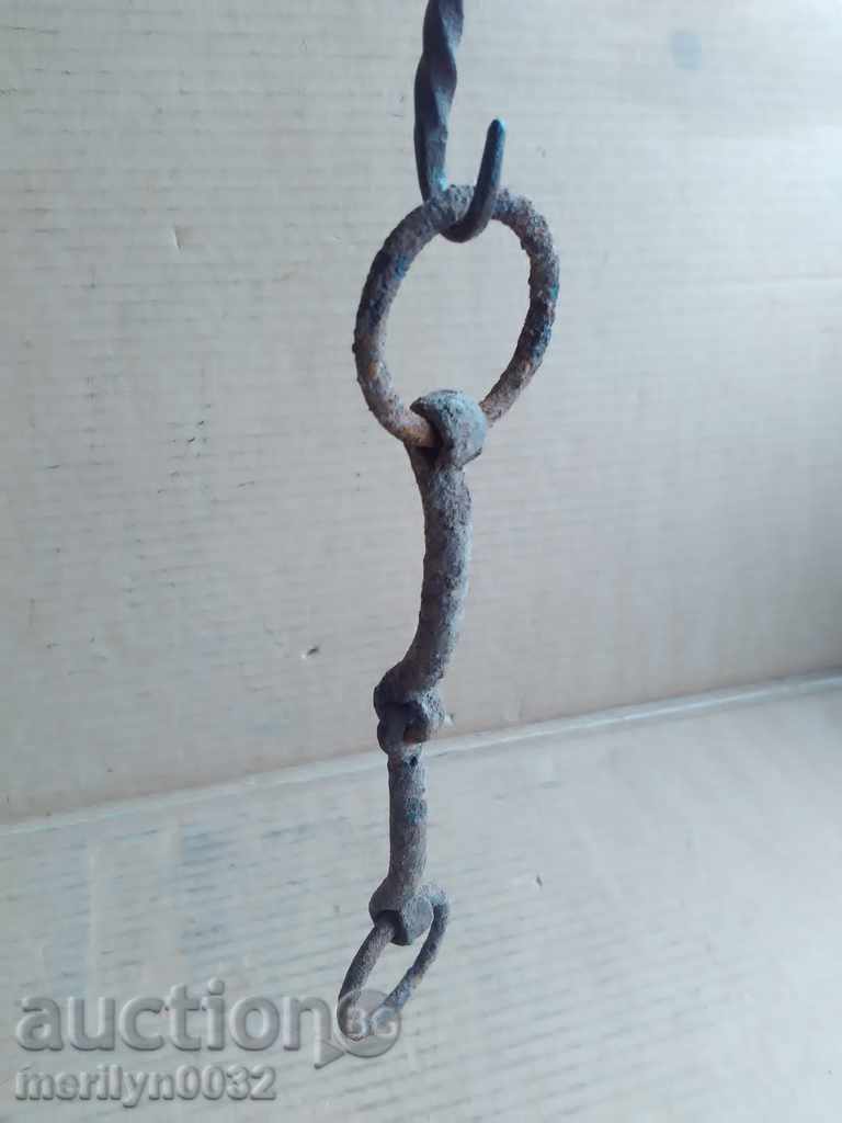 Old forged reins, a bent iron brace, a harness - 6