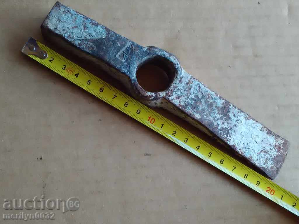 Auction  Old Bulgarian hammer hammer tool forged wrought iron