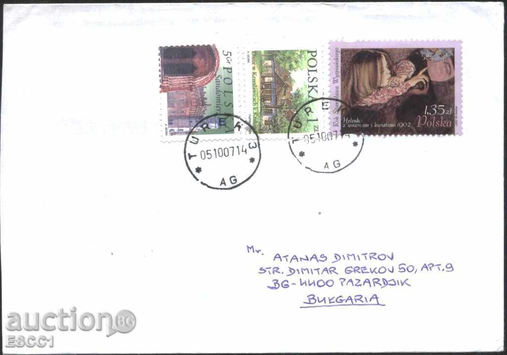 Traveled envelope with marks 2007, Architecture 1999 from Poland