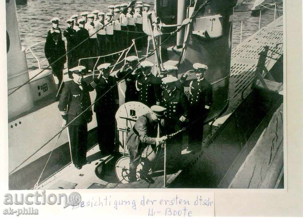 Παλιά καρτ ποστάλ-presnimka - πολεμιστής αναθεώρηση η σύνθεση του πλοίου
