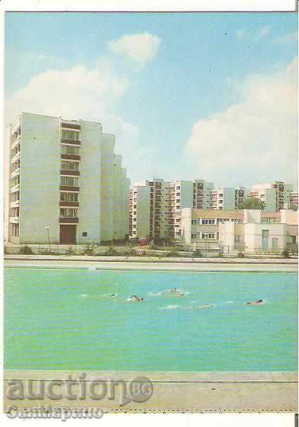Carte poștală Bulgaria Razgrad jk „Vasil Levski“ - piscina *