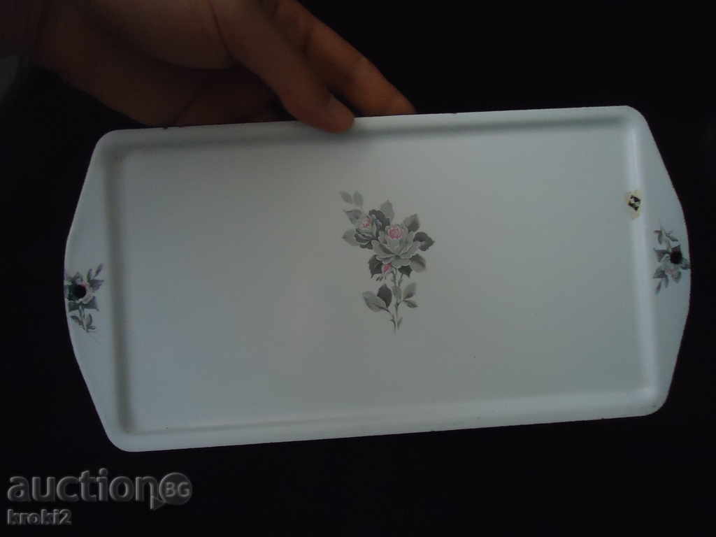 СТАРА ЕМАЙЛИРАНА ТАБЕЛА КАРТИНА С ЦВЕТЕ - 5