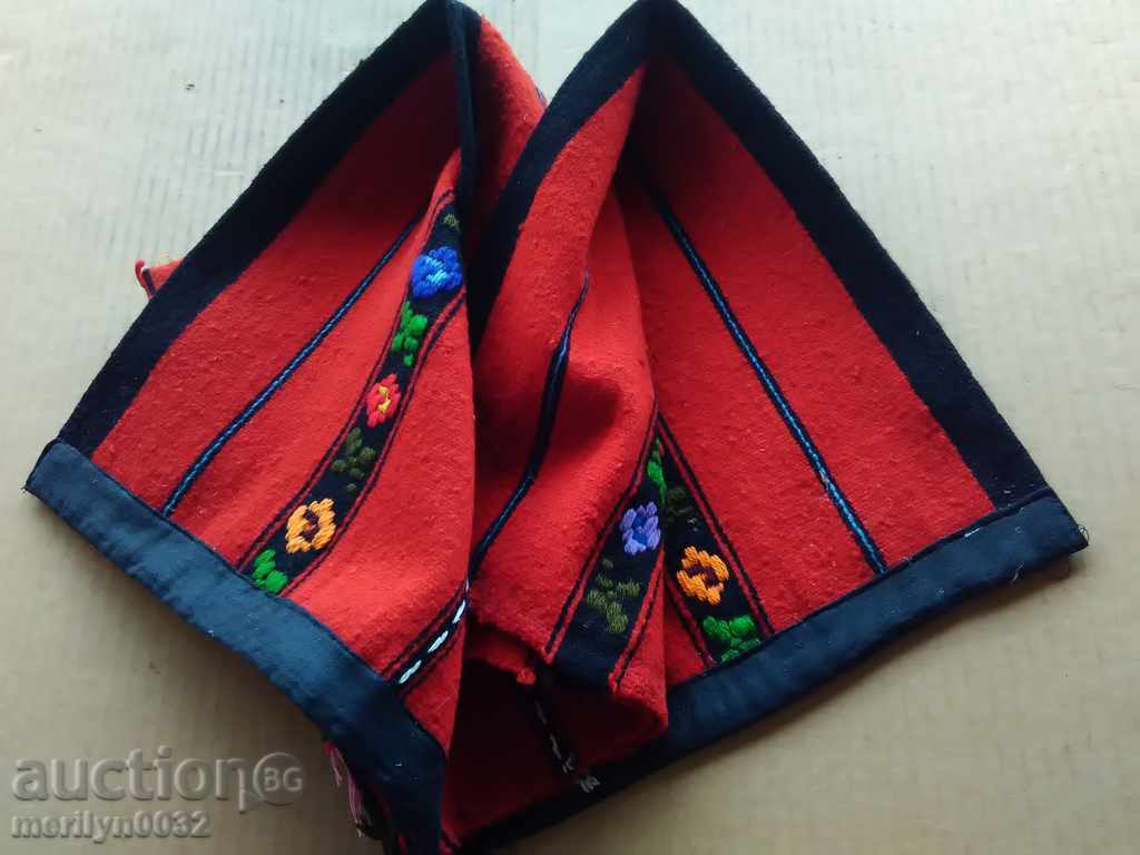 Șorț vechi țesut, brodat și brodat, costum, sukman - 6