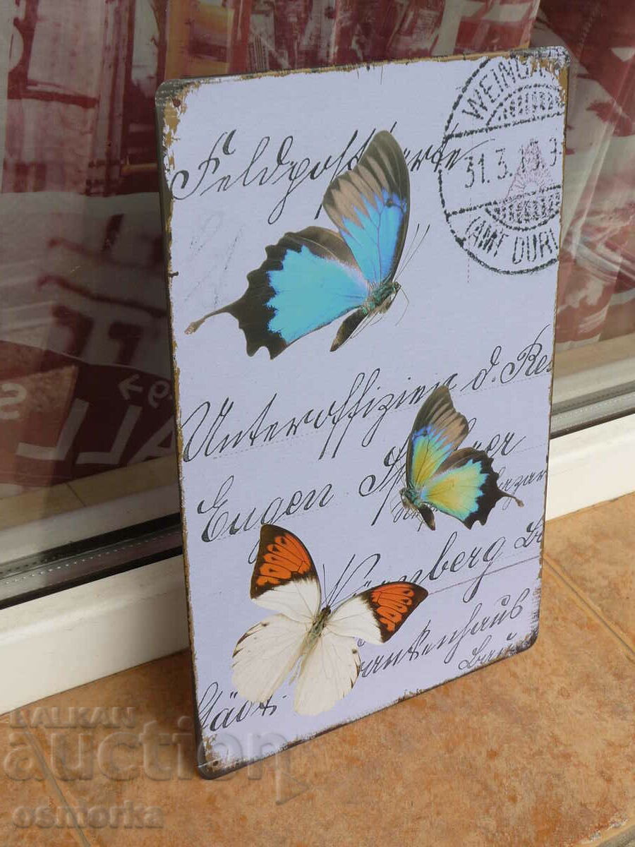 Metal Plate Butterfly Colorful Fly Animal World Air with price 18.00 BGN | € 9.20 Metal Plate Butterfly Colorful Fly Animal World Air with price 18.00 BGN | € 9.20
