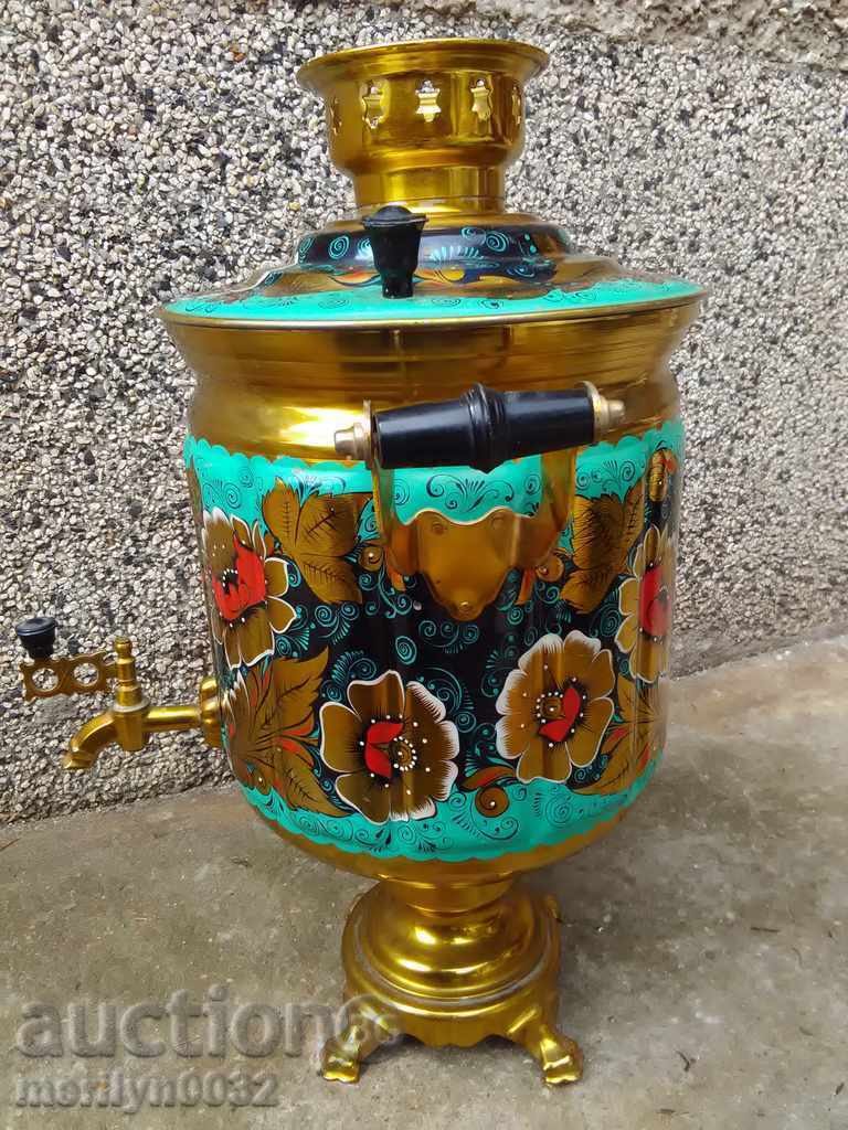 Ρωσικό σαμοβάρ εποχής ΕΣΣΔ Μεγάλη κατηγορία πολυτελείας τσαγιέρα δοχείο με τιμή 277.00 BGN | € 141.63 Ρωσικό σαμοβάρ εποχής ΕΣΣΔ Μεγάλη κατηγορία πολυτελείας τσαγιέρα δοχείο με τιμή 277.00 BGN | € 141.63