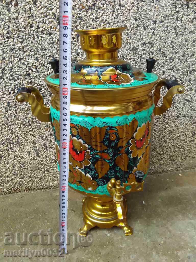 Ρωσικό σαμοβάρ εποχής ΕΣΣΔ Μεγάλη κατηγορία πολυτελείας τσαγιέρα δοχείο - 7 Ρωσικό σαμοβάρ εποχής ΕΣΣΔ Μεγάλη κατηγορία πολυτελείας τσαγιέρα δοχείο - 7