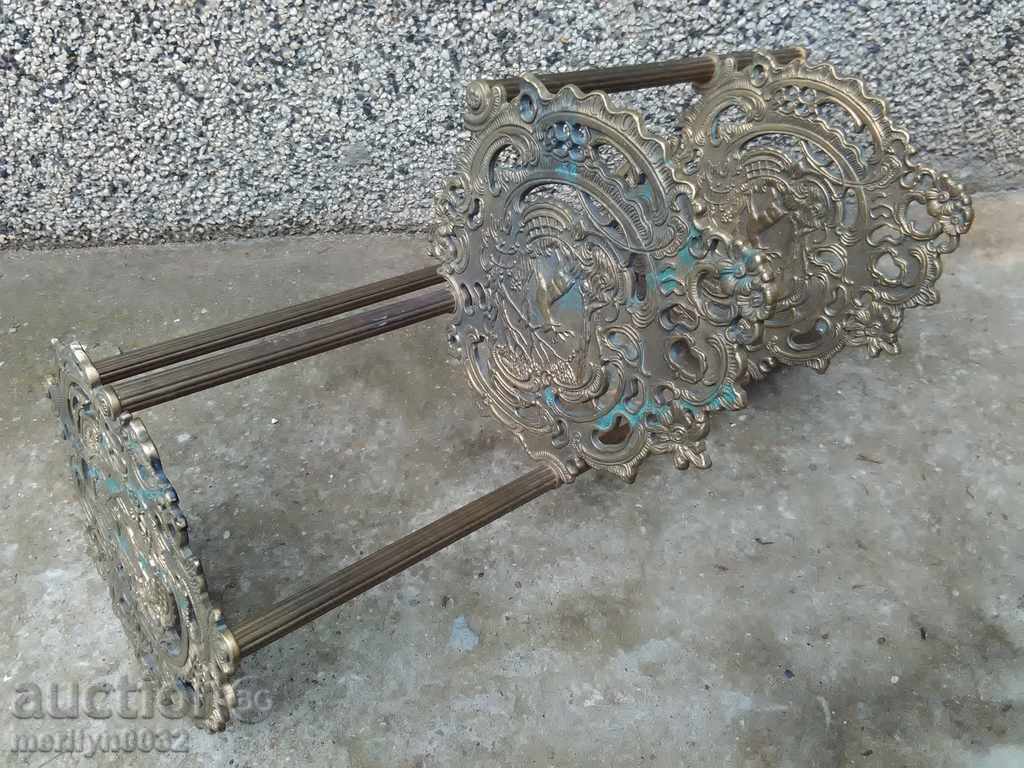Delivery of Old openwork bronze table applications stand shelf étagère Delivery of Old openwork bronze table applications stand shelf étagère