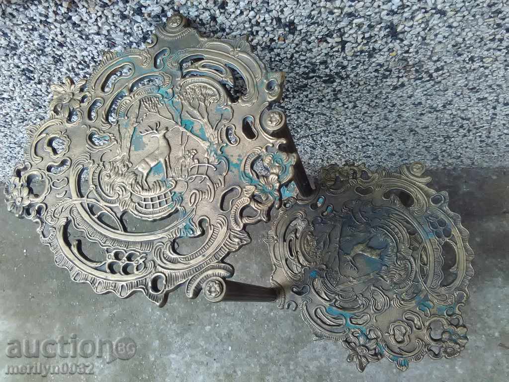 Old openwork bronze table applications stand shelf étagère - 5 Old openwork bronze table applications stand shelf étagère - 5