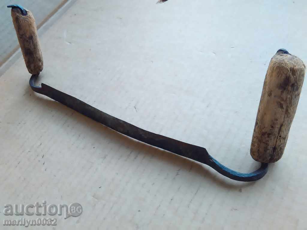 Old rusty wrought iron tool with price 35.00 BGN | € 17.90 Old rusty wrought iron tool with price 35.00 BGN | € 17.90