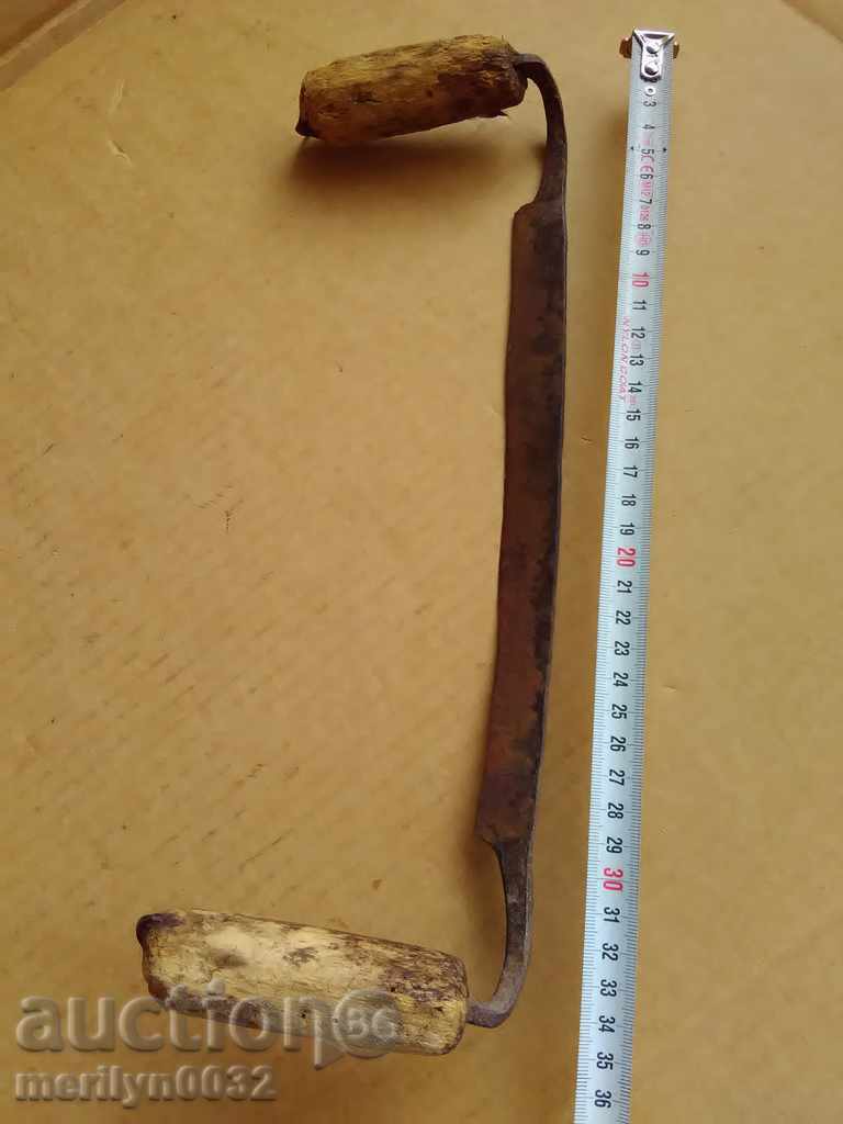 Auction Old rusty wrought iron tool Auction Old rusty wrought iron tool