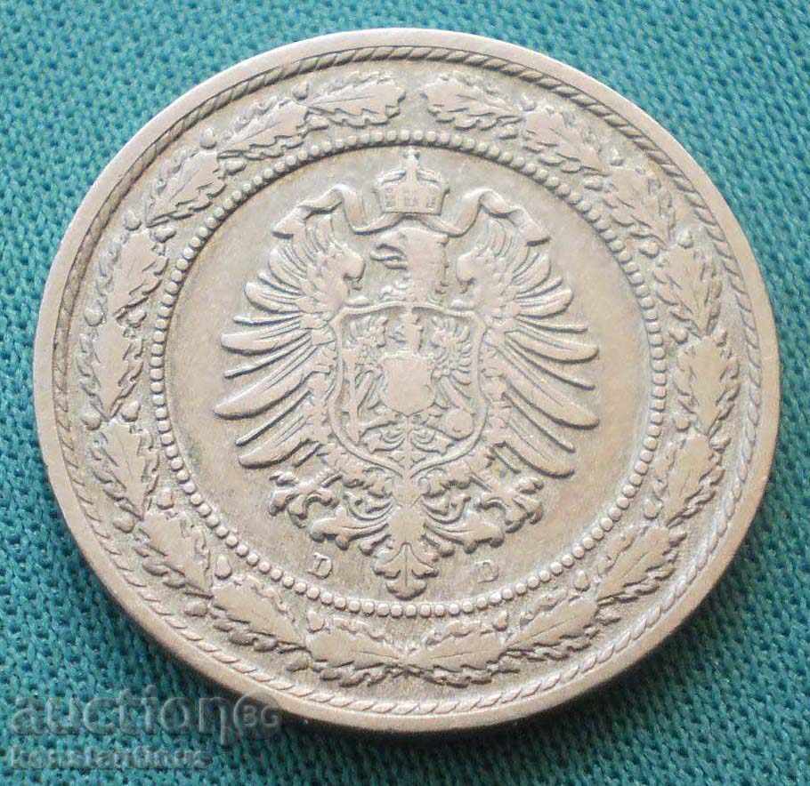 Германия  20  Пфениг  1888 D   Rare с цена € 25.56 | 49.99 лв.
