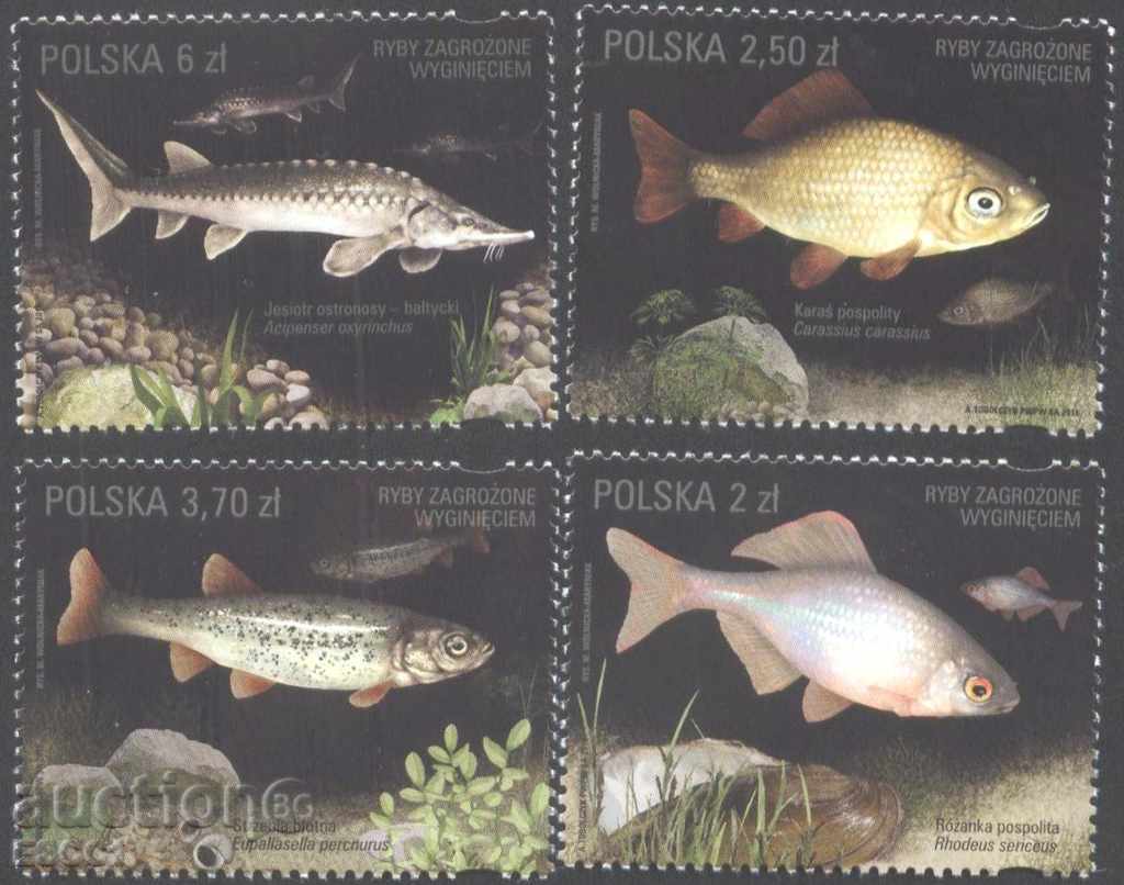 Чисти марки Фауна Риби 2016 от Полша