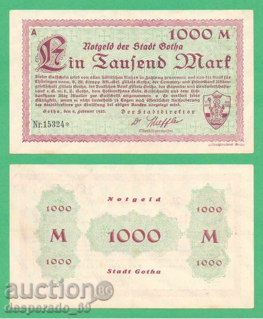 ( ` '• .¸GERMANIYA (Gotha) 1000 σήματα 1923. •' '¯)