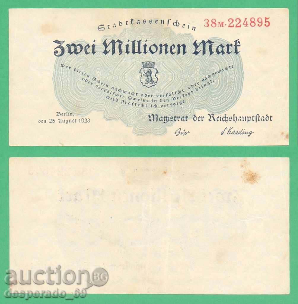 ( ` '• .¸GERMANIYA (Βερολίνο) 2 εκατομμύρια σήματα το 1923. •' '¯)