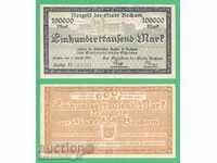 (¯`'•.¸ГЕРМАНИЯ (Bochum) 100 000 марки 1923  (1)¸.•'´¯)