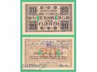 (¯`'•.¸ГЕРМАНИЯ (Nuernberg,Fuerth) 20 марки 1918 UNC¸.•'´¯)