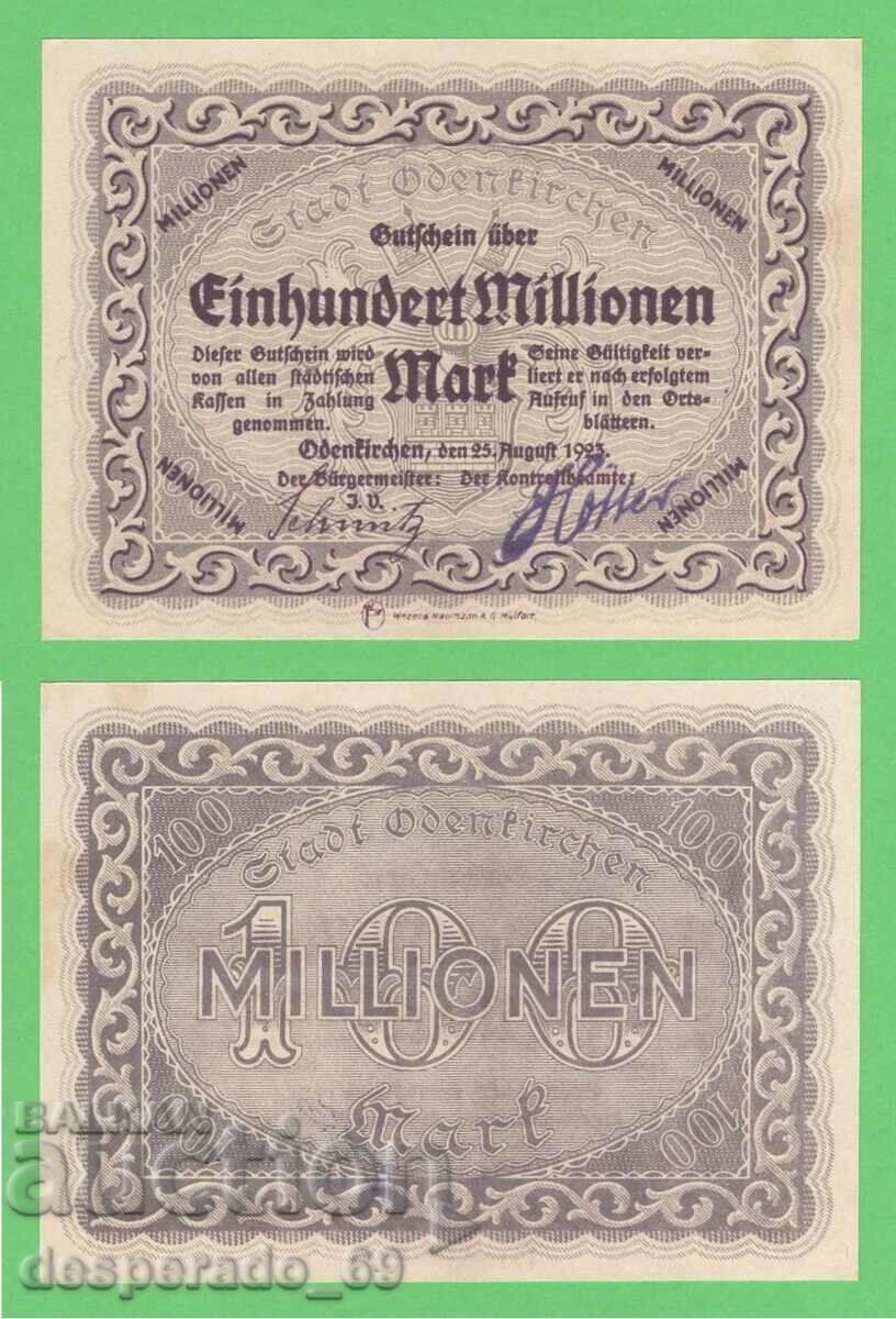 (¯`'•.¸GERMANIA (Odenkirchen) 100 de milioane de mărci 1923 aUNC