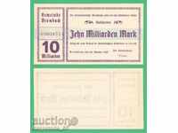 (¯`'•.¸ГЕРМАНИЯ (Brombach) 10 милиарда марки 1923  UNC.•'´¯)