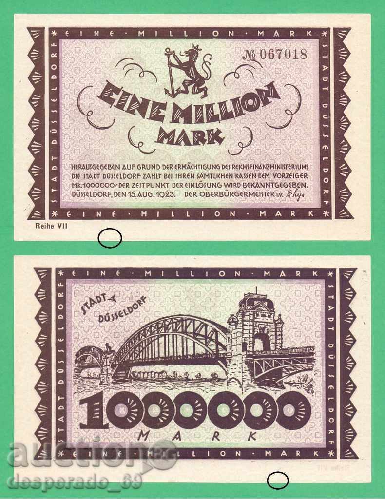 (¯`'•.¸GERMANIA (Düsseldorf) 1 milion de mărci 1923 UNC- •'´¯)