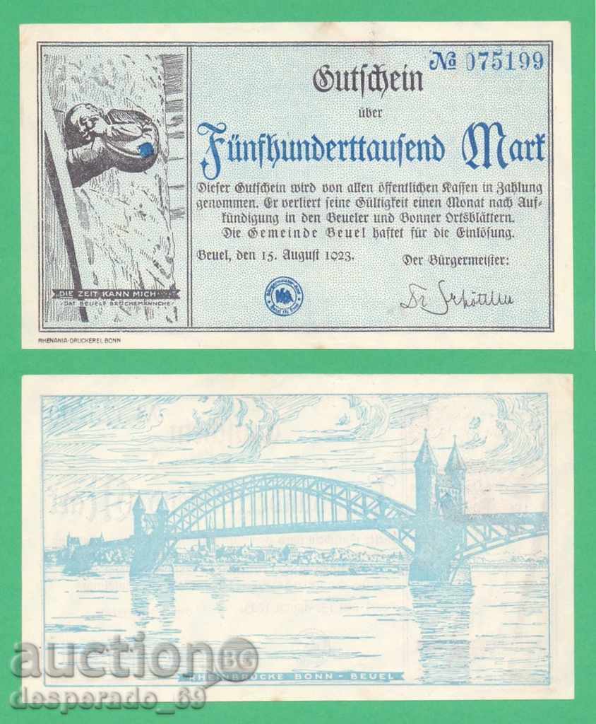 ( ` '• .¸GERMANIYA (Beuel) 500.000 σήματα 1923. •' '¯)