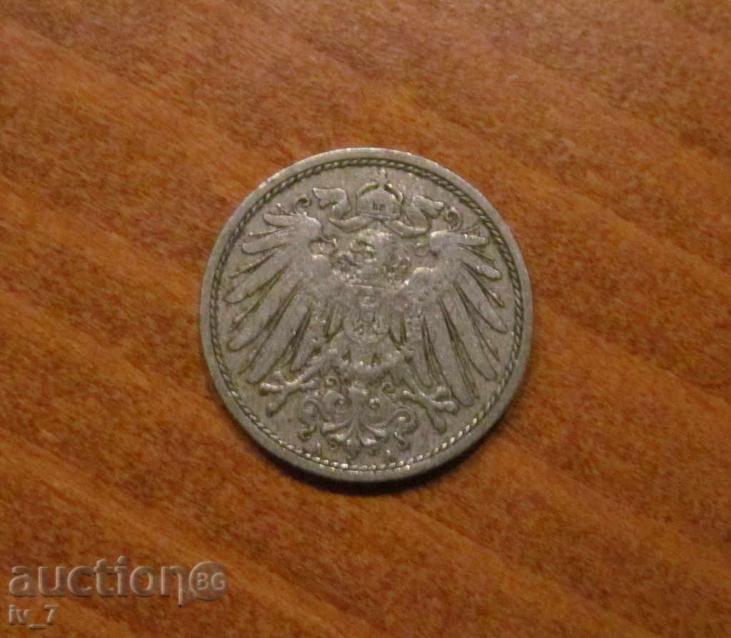 GERMANY 10 PFENNIG 1907, letter A with price € 0.80 | 1.56 BGN