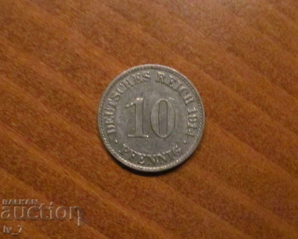 GERMANY 10 PFENNIG 1914, letter A