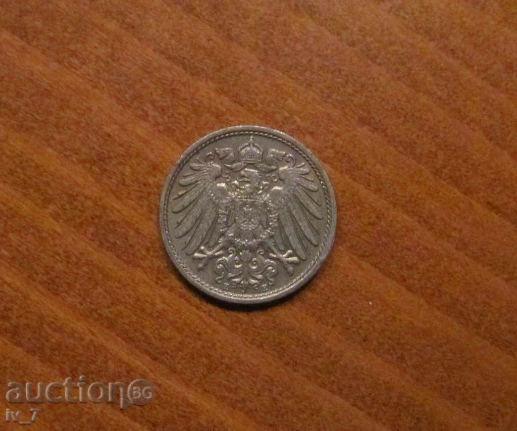 GERMANY 10 PFINING 1913 point F. with price 2.89 BGN | € 1.48