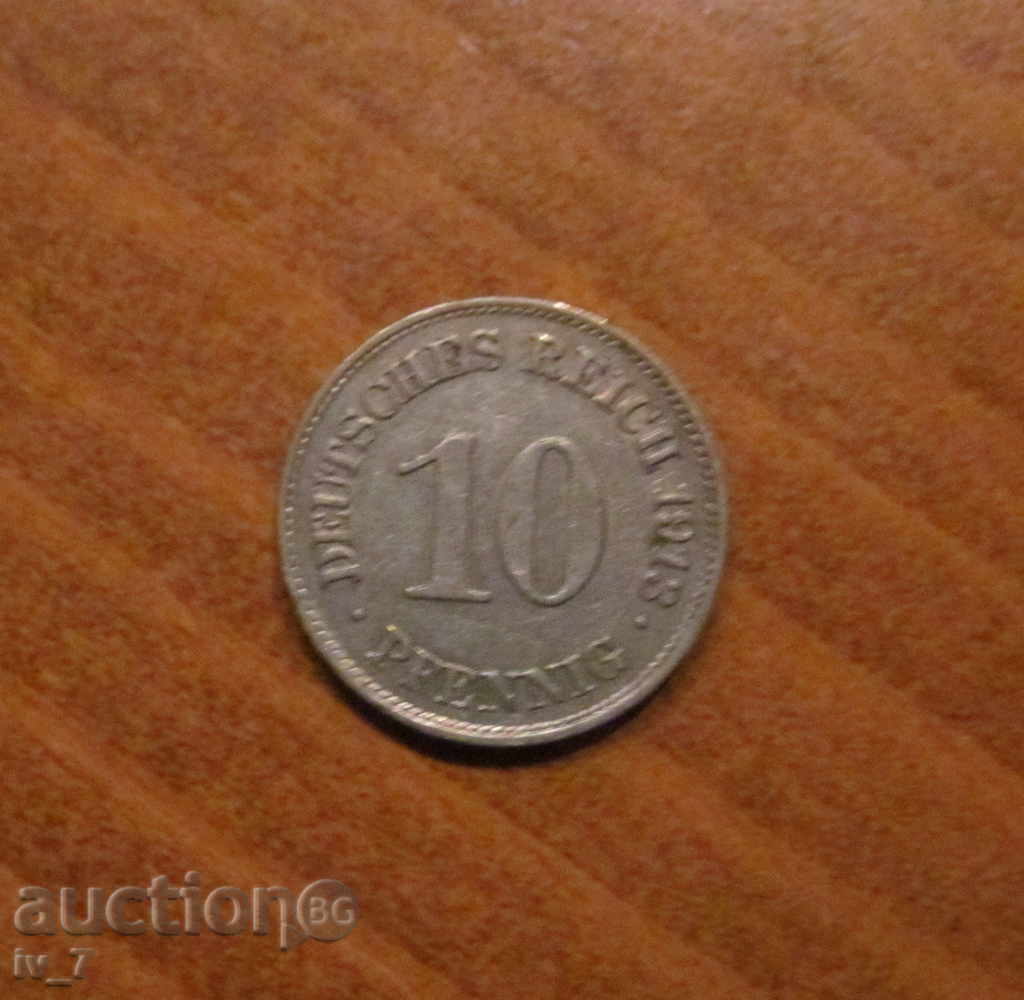 GERMANIA 10 Pfennig 1913 litera E