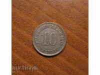 GERMANIA 10 PFENNING 1913 g. litera E