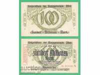 (¯`'•.¸ГЕРМАНИЯ (Pfalz) 100 милиона марки 1923  UNC¸.•'´¯)