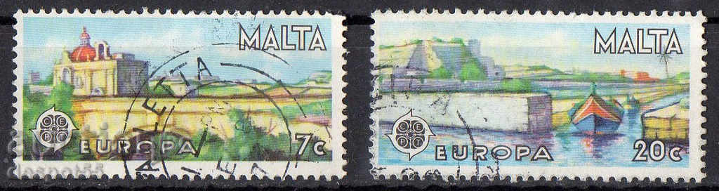 1977. Η Μάλτα. Ευρώπη. Τοπία.
