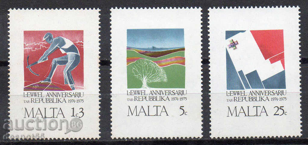 1975. Malta. Republic.
