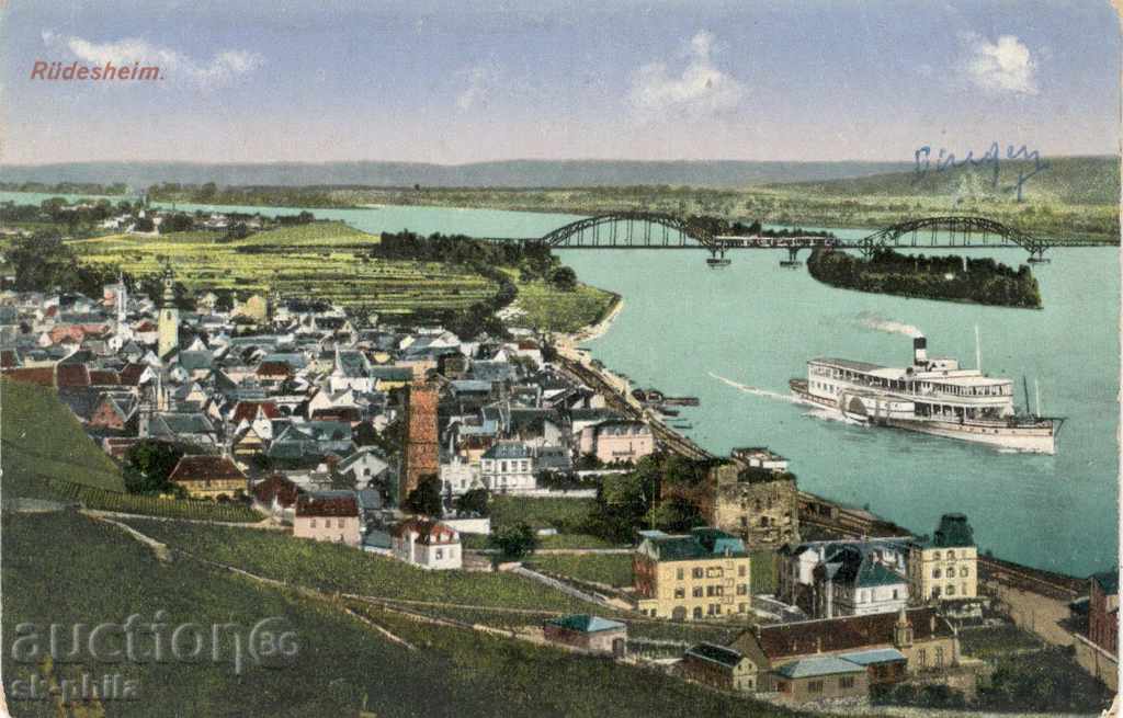 Old postcard - Rudesheim, Germany