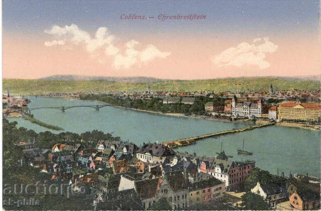 Vechea carte poștală - Koblenz, Germania