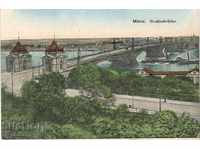 Old postcard - Mainz, Germany - bridge